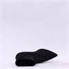 Miss Elastic High Heel Point Ankle Boot - Black Stretch
